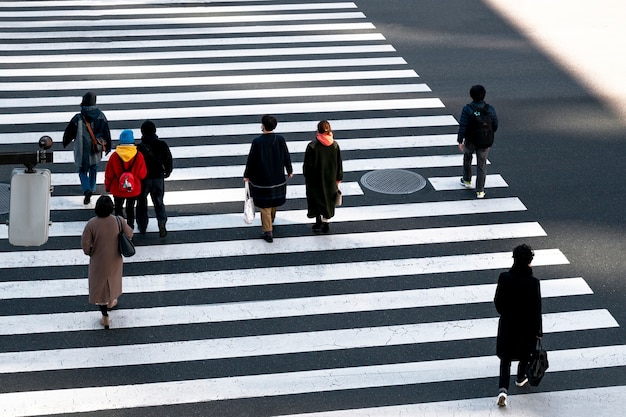 Free photo tokyo people traveling on the street