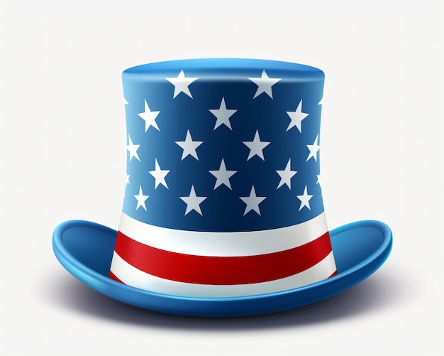 Free Photo top hat with the american flag for us national loyalty day celebration