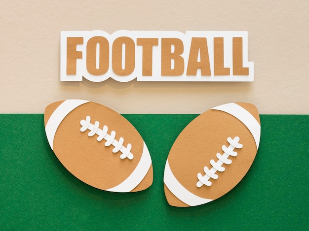 Free Photo top view of american footballs