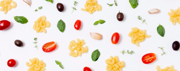 Top view assortment of fresh vegetables