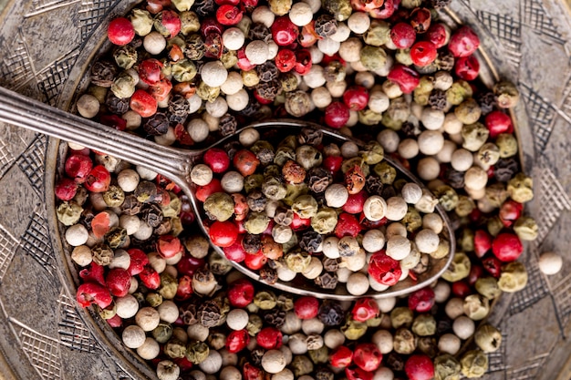 Free Photo top view of assortment of pepper