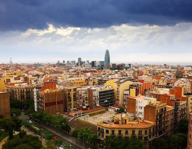 Top view of Barcelona from Sagrada Familia 