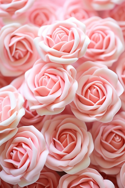 Free photo top view beautiful roses arrangement