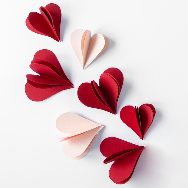 Free Photo top view of beautiful valentine's day concept