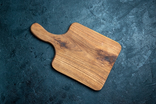 Top view brown wooden desk