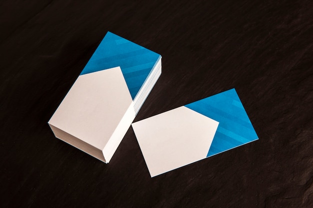 Free photo top view business card mockup