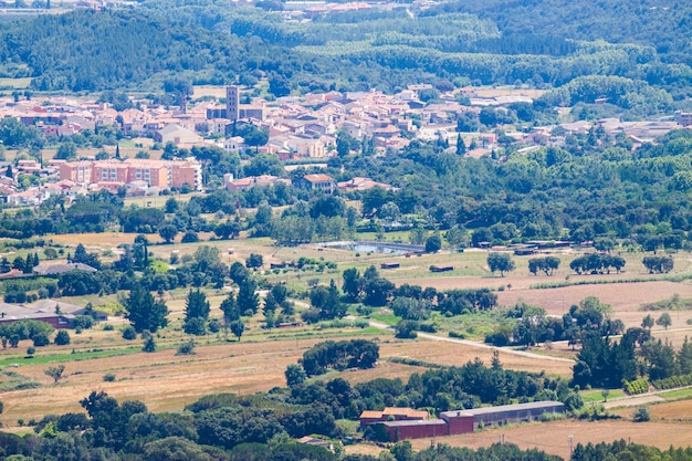 Top view of  Catalan town. Breda