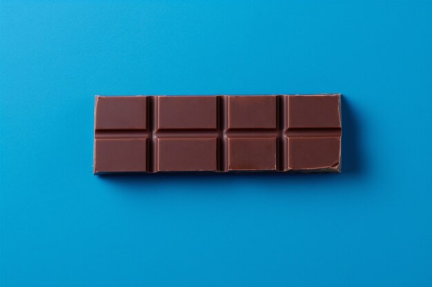 Top view on chocolate bar