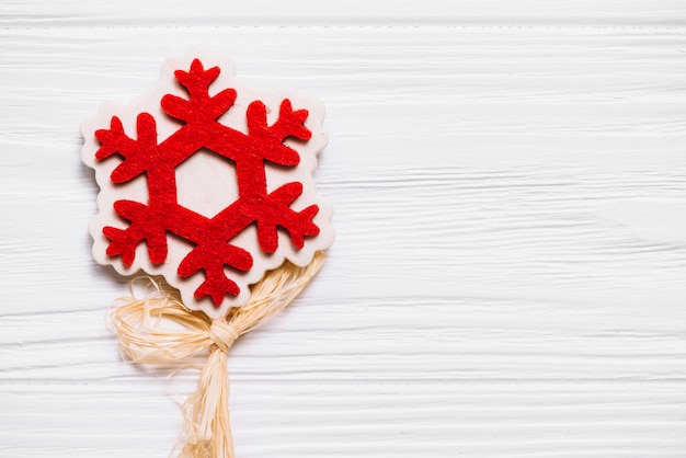 Free Photo top view christmas snowflake