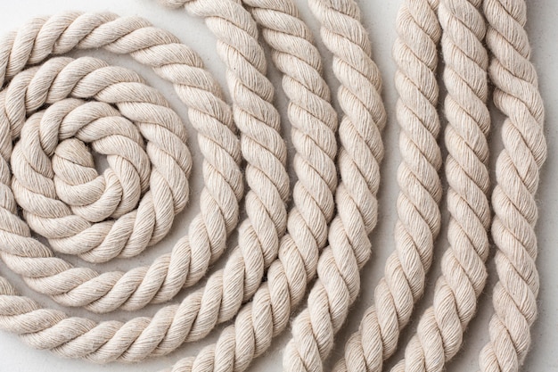 Free Photo top view close-up of rope texture composition