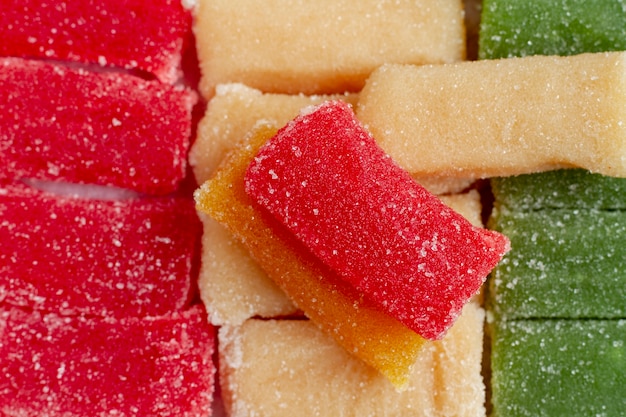 Top view colorful mexican sweets arrangement