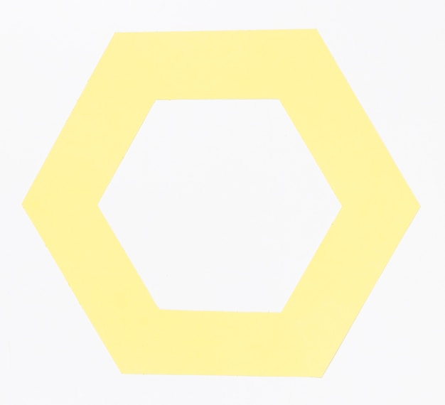 Free photo top view colorful paper hexagon