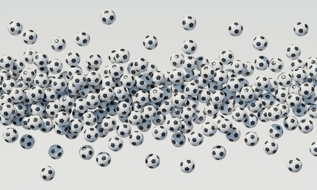 Free photo top view of composition with soccer balls