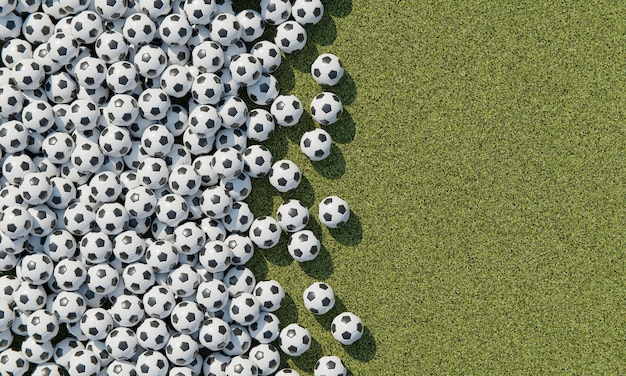 Free Photo top view of composition with soccer balls