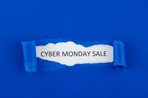 Free photo top view cyber monday composition