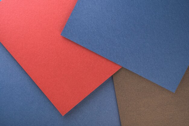 Top view of different paper sheets