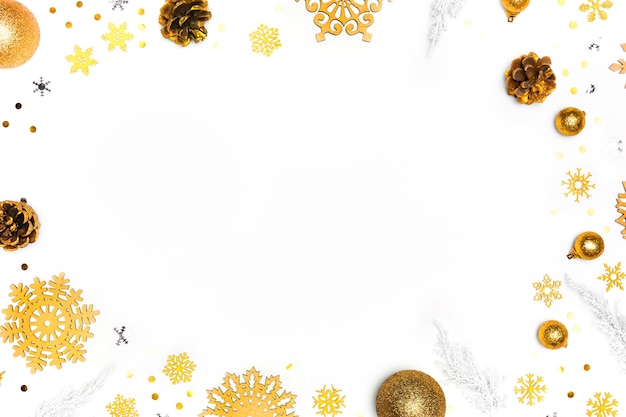 Free photo top view of elegant christmas concept