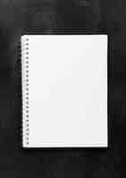 Free photo top view of empty notebook