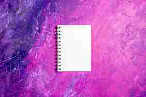 Free photo top view empty open notepad