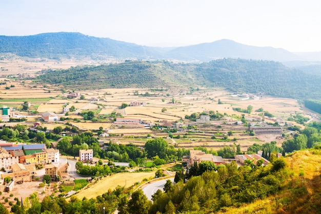 Top view of fields near Cardona