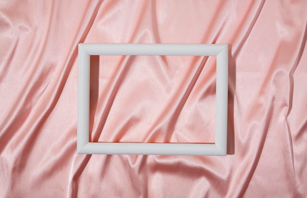 Top view frame on silky material