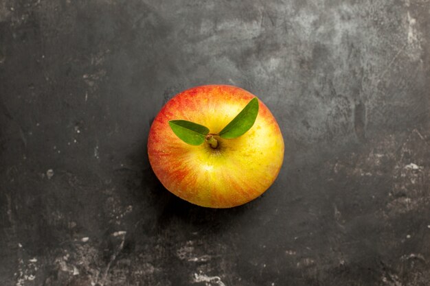 Top view fresh apple on dark background