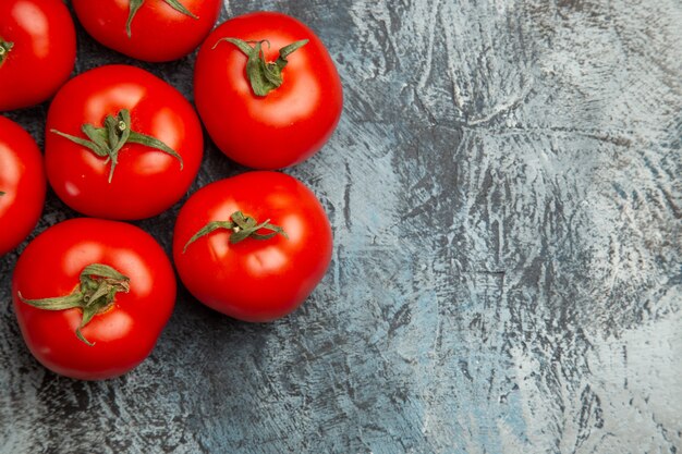 Top view fresh red tomatoes