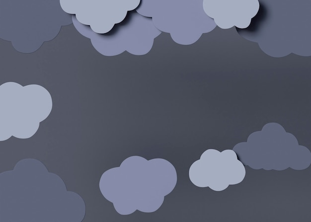 Free Photo top view grey clouds arrangement