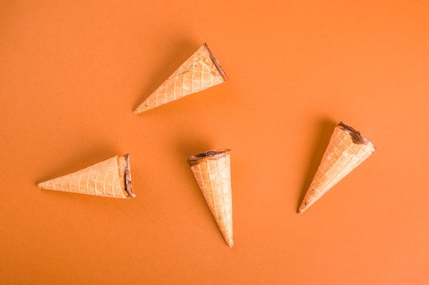 Top view ice cream cookie