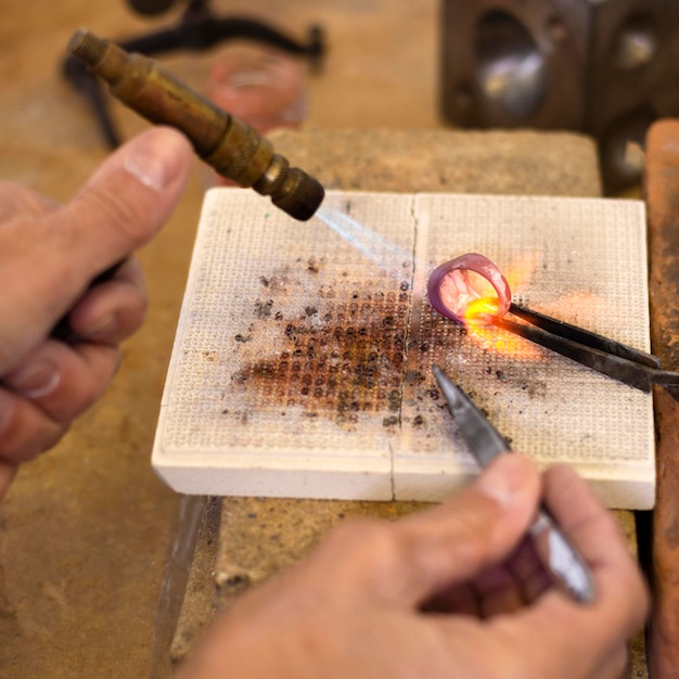 Top view making ring process