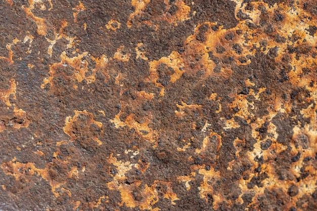 Free photo top view of metal surface with rust