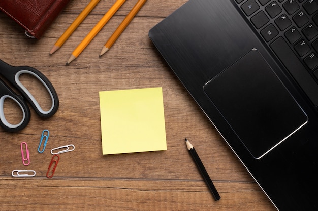 Free Photo top view office desk arrangement