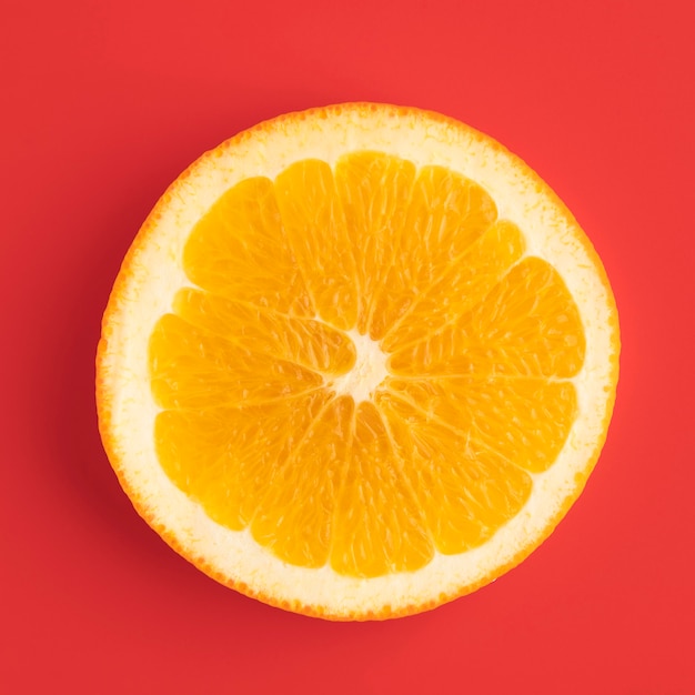 Top view of orange slice