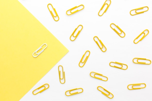 Top view paper clips