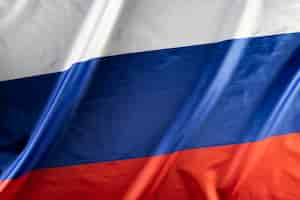 Free photo top view patriotic russian flag still life