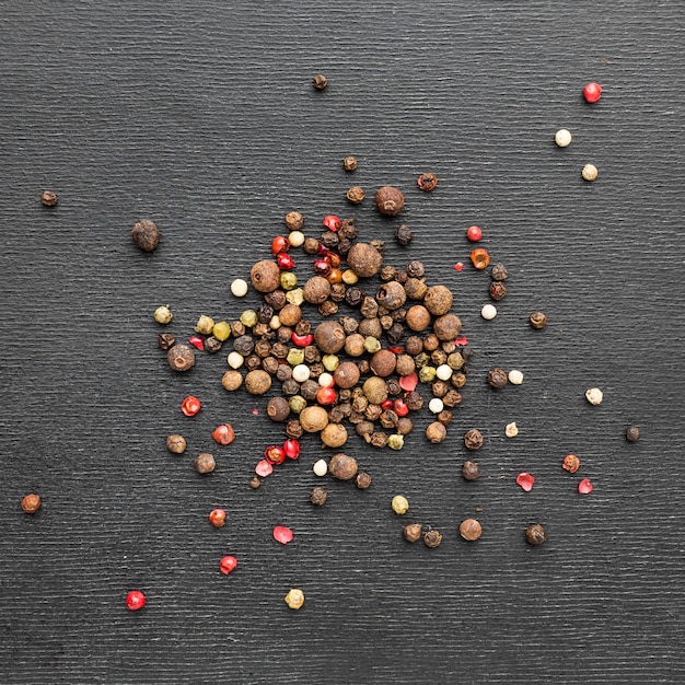 Free Photo top view pepper seeds