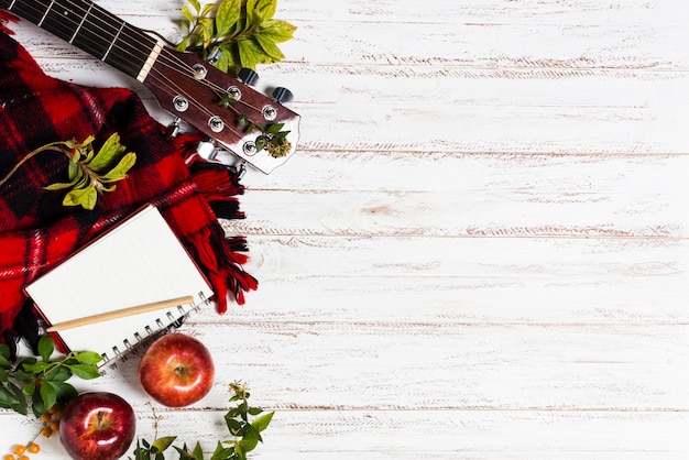 Free Photo top view picnic arrangement on white background