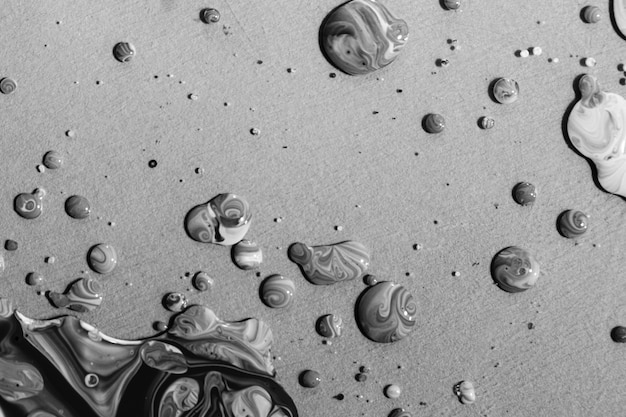 Top view splashing paint grayscale