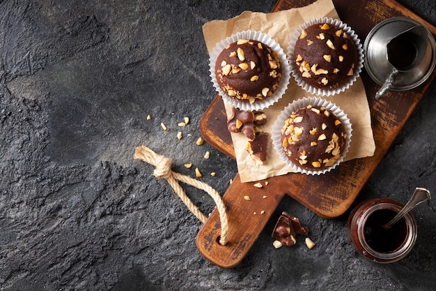 Top view sweet bakery assortment