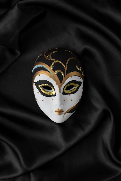 Top view theater mask still life