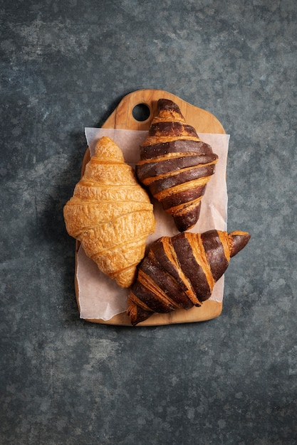 Top view vegan baked products arrangement