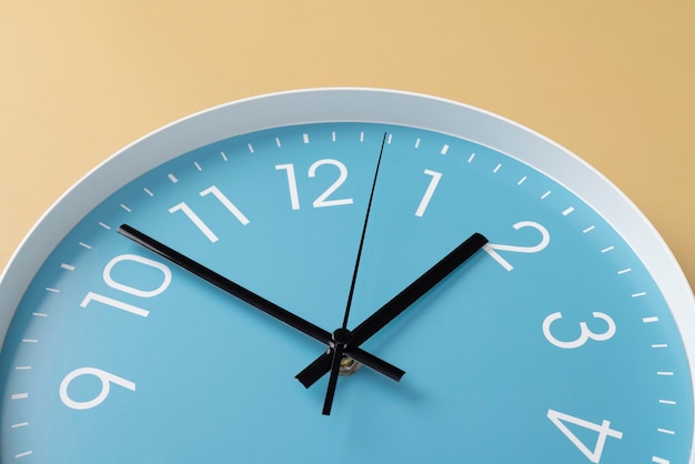 Top view wall clock still life