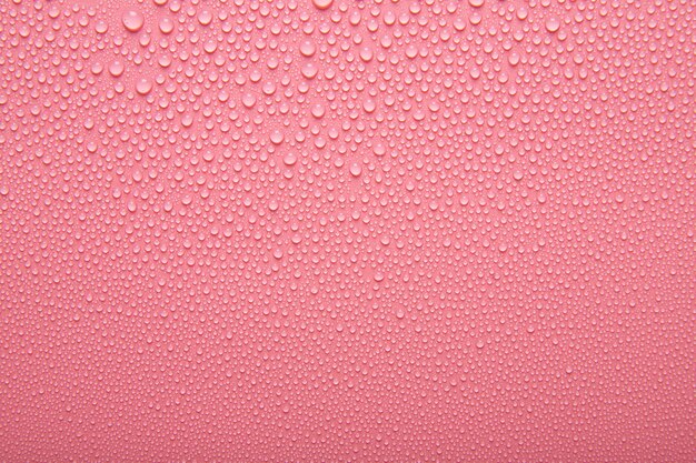 Top view water texture on pink