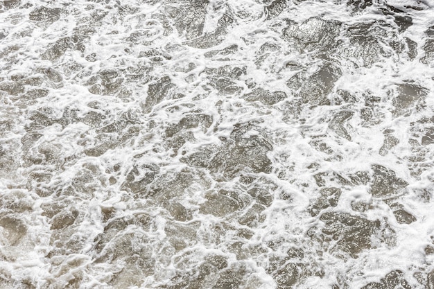 Top view of water with foam