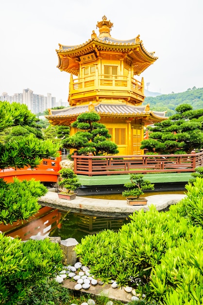 tourism bridge temple lin pavilion