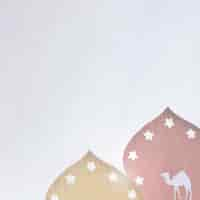 Free photo towers and camel with stars