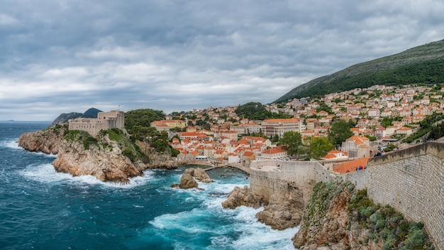 town landscape on a cliff