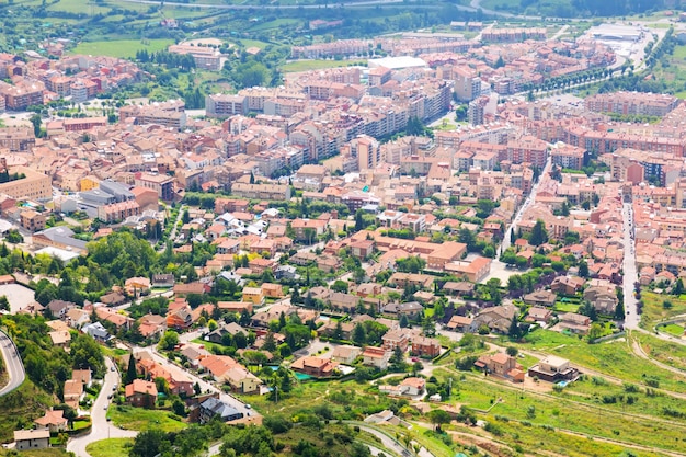 Town in Pyrenees from mount. Berga 