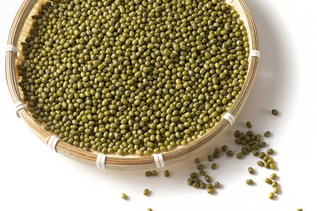 Traditional bowl of mung beans (Vigna radiate)