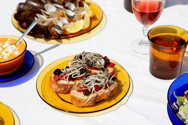 Traditional delicious gulas dish assortment